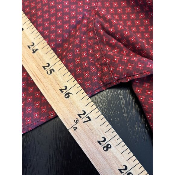 Wrangler Western Dress Shirt Wrancher Red Black Pearl Snaps Long Sleeve Mens XL - Picture 11 of 12